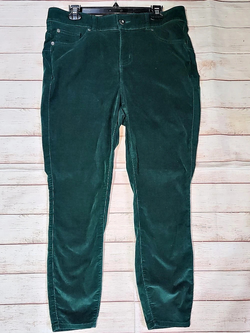 Torrid Bombshell Skinny Corduroy High-Rise Jean Green Waist 16R